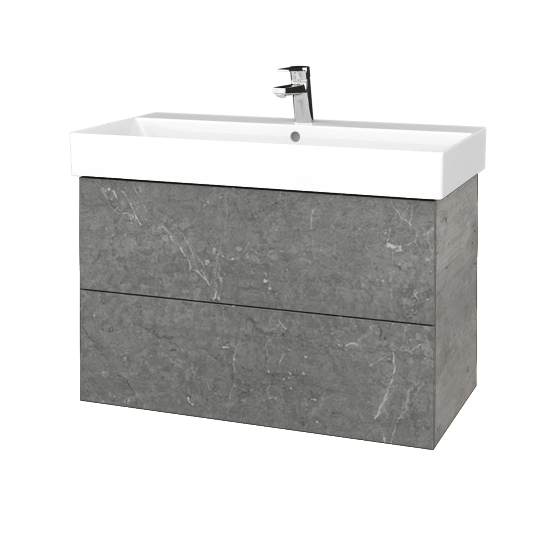 Waschtischunterschrank FLAT SZZ2 85 (Waschtisch Glance)  - D01 Beton - D20 Galaxy