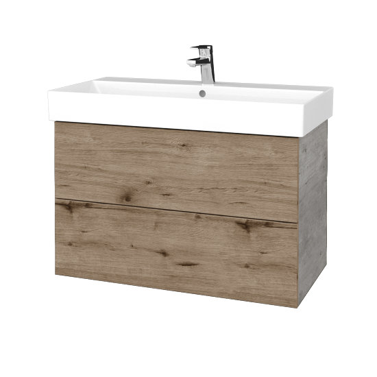 Waschtischunterschrank FLAT SZZ2 85 (Waschtisch Glance)  - D01 Beton - D23 Herkules