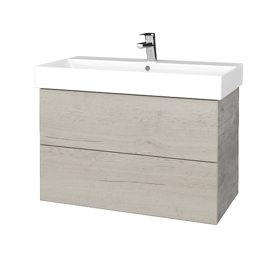 Waschtischunterschrank FLAT SZZ2 85 (Waschtisch Glance)  - D01 Beton - D28 Alberta