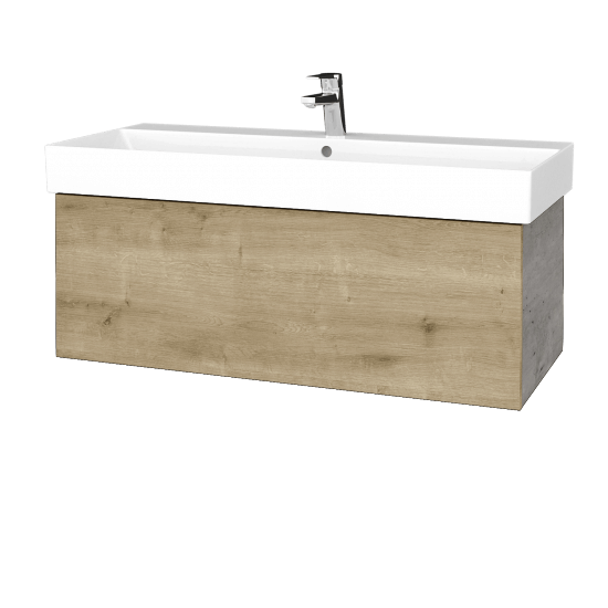 Waschtischunterschrank FLAT SZZ 100 (Waschtisch Glance)  - D01 Beton - D09 Arlington