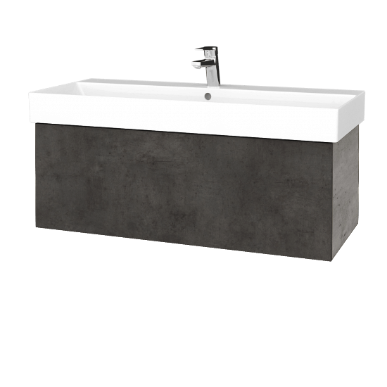Waschtischunterschrank FLAT SZZ 100 (Waschtisch Glance)  - D01 Beton - D16 Dark Beton