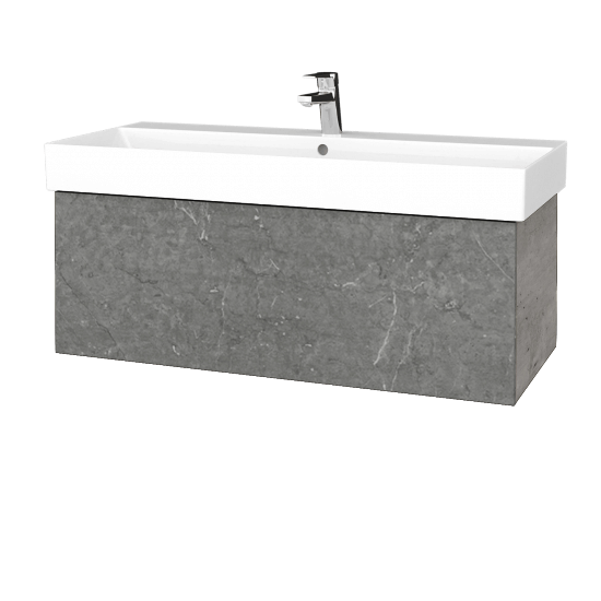Waschtischunterschrank FLAT SZZ 100 (Waschtisch Glance)  - D01 Beton - D20 Galaxy