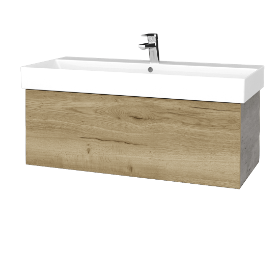 Waschtischunterschrank FLAT SZZ 100 (Waschtisch Glance)  - D01 Beton - D26 Ontario