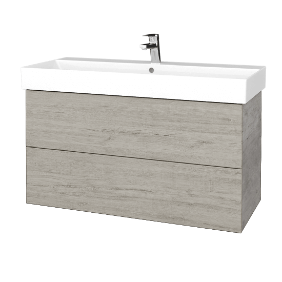 Waschtischunterschrank FLAT SZZ2 100 (Waschtisch Glance)  - D01 Beton - D05 Oregon