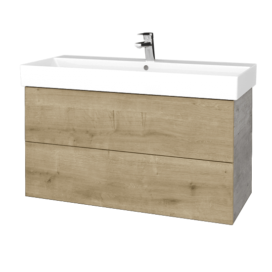 Waschtischunterschrank FLAT SZZ2 100 (Waschtisch Glance)  - D01 Beton - D09 Arlington