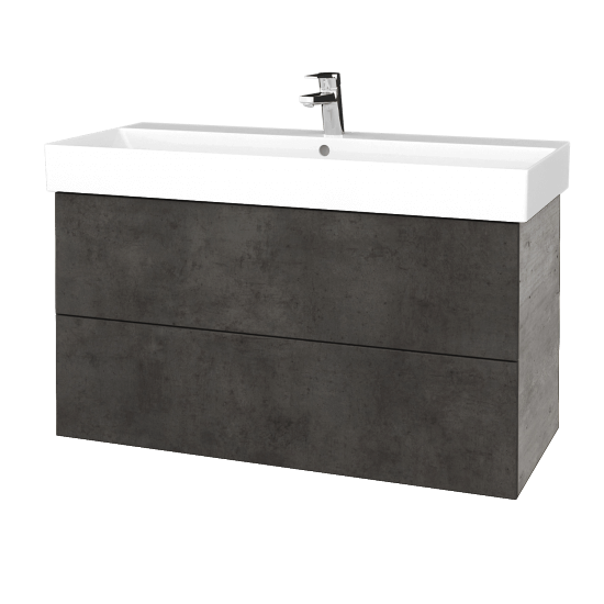 Waschtischunterschrank FLAT SZZ2 100 (Waschtisch Glance)  - D01 Beton - D16 Dark Beton