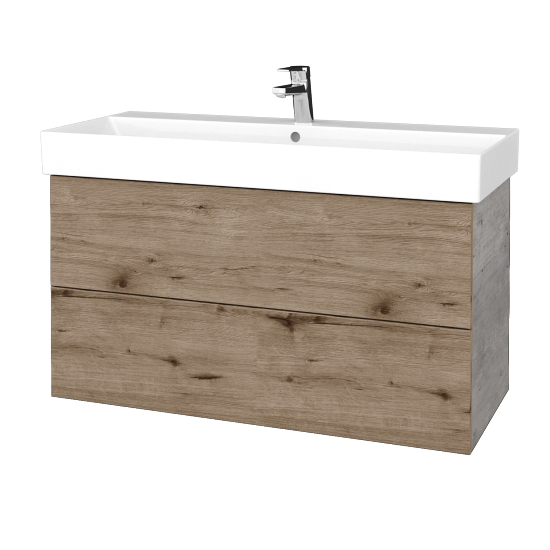 Waschtischunterschrank FLAT SZZ2 100 (Waschtisch Glance)  - D01 Beton - D23 Herkules