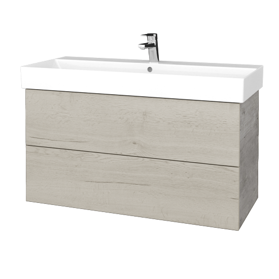 Waschtischunterschrank FLAT SZZ2 100 (Waschtisch Glance)  - D01 Beton - D28 Alberta