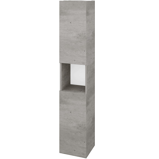 Hochschrank UNI SVD2O 35  - D01 Beton - Griffes T00 - D01 Beton - Links