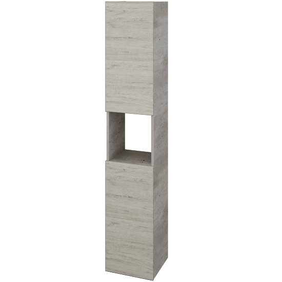Hochschrank UNI SVD2O 35  - D01 Beton - Griffes T00 - D05 Oregon - Links