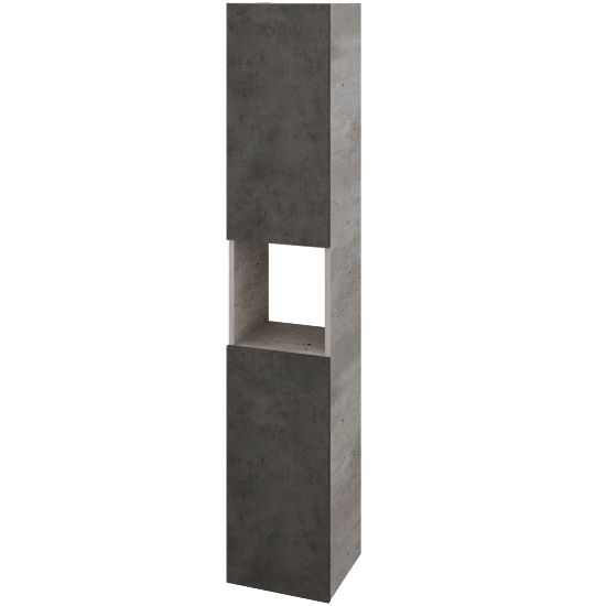 Hochschrank UNI SVD2O 35  - D01 Beton - Griffes T00 - D16 Dark Beton - Links