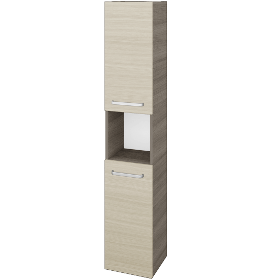Hochschrank UNI SVD2O 35  - D03 Cafe - Griffes T01 - D04 Eiche - Links