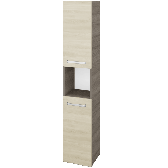 Hochschrank UNI SVD2O 35  - D03 Cafe - Griffes T01 - D24 Ohio - Links