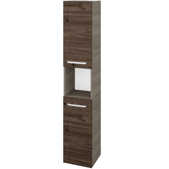 Hochschrank UNI SVD2O 35  - D03 Cafe - Griffes T01 - D25 Teak - Links