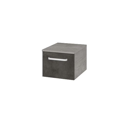 Niedriger Schrank UNI SNZ1 40  - D01 Beton - Griffes T01 - D16 Dark Beton