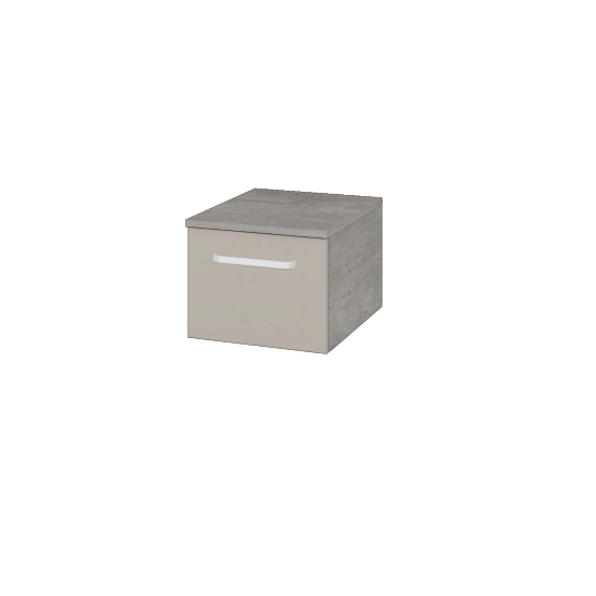 Niedriger Schrank UNI SNZ1 40  - D01 Beton - Griffes T01 - N07 Stone