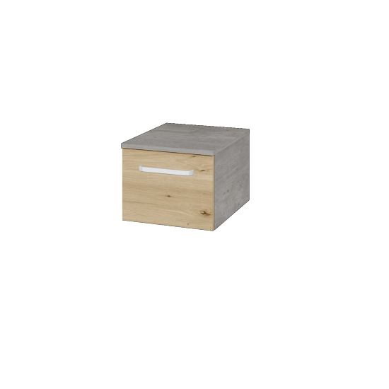 Niedriger Schrank UNI SNZ1 40  - D01 Beton - Griffes T01 - D22 Caramel