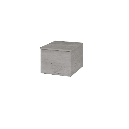 Niedriger Schrank UNI SNZ1 40  - D01 Beton - Griffes T00 - D01 Beton