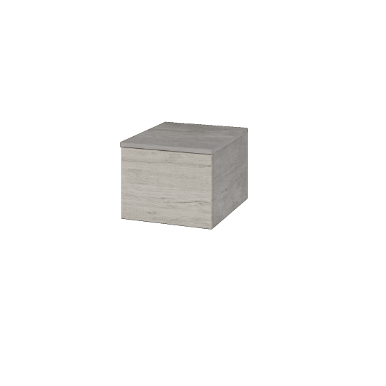 Niedriger Schrank UNI SNZ1 40  - D01 Beton - Grifflose Ausführung T00 (ohne Bohrungen für Griffe) - D05 Oregon
