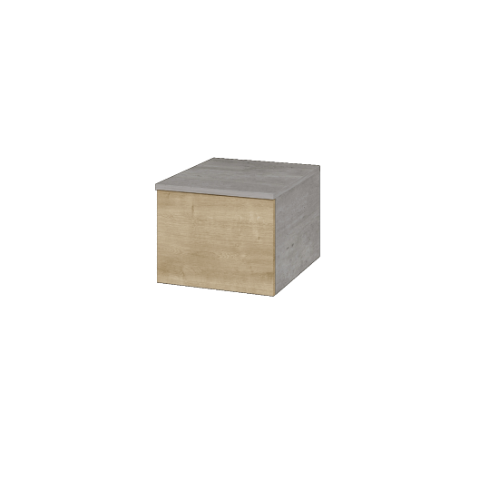 Niedriger Schrank UNI SNZ1 40  - D01 Beton - Griffes T00 - D09 Arlington