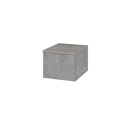 Niedriger Schrank UNI SNZ1 40  - D01 Beton - Grifflose Ausführung T00 (ohne Bohrungen für Griffe) - D20 Galaxy