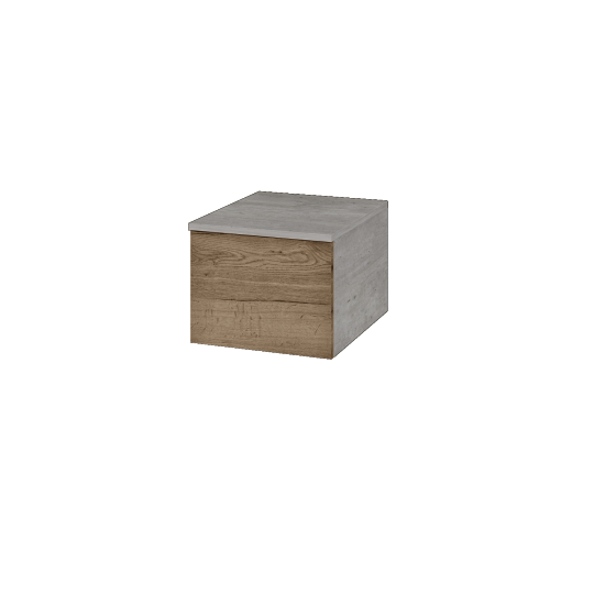 Niedriger Schrank UNI SNZ1 40  - D01 Beton - Griffes T00 - D21 Tobacco