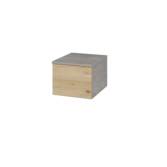 Niedriger Schrank UNI SNZ1 40  - D01 Beton - Griffes T00 - D22 Caramel