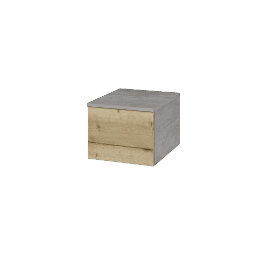 Niedriger Schrank UNI SNZ1 40  - D01 Beton - Grifflose Ausführung T00 (ohne Bohrungen für Griffe) - D26 Ontario