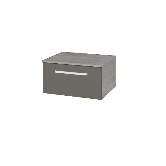 Niedriger Schrank UNI SNZ1 60  - D01 Beton - Griffes T01 - N06 Lava