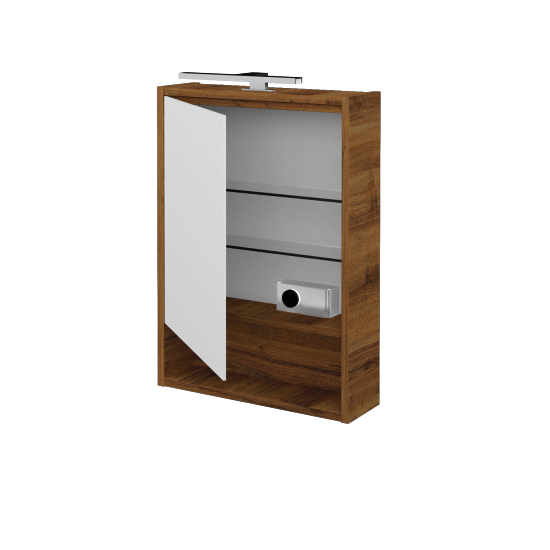 Spiegelschrank BESTA GAOE 50  - D27 Cognac - Links