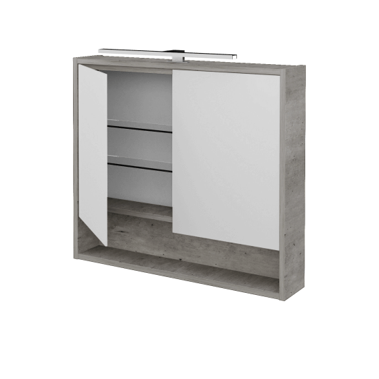 Spiegelschrank BESTA GA2OE 80  - D27 Cognac