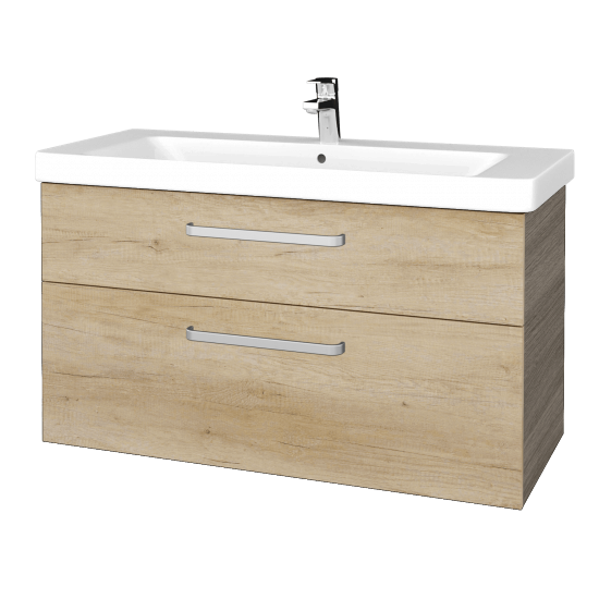 Badezimmerschrank NEXT SZZ2 105  - D03 Cafe - Griffes T01 - D15 Eiche Nebraska