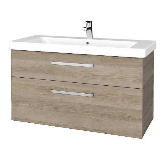 Badezimmerschrank NEXT SZZ2 105  - D03 Cafe - Griffes T01 - D17 Eiche Colorado