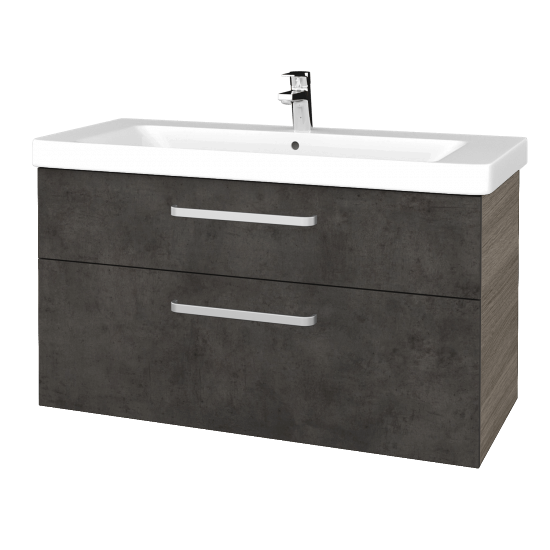 Badezimmerschrank NEXT SZZ2 105  - D03 Cafe - Griffes T01 - D16 Dark Beton