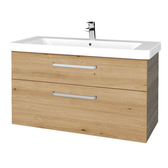 Badezimmerschrank NEXT SZZ2 105  - D03 Cafe - Griffes T01 - D22 Caramel