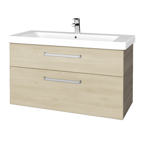 Badezimmerschrank NEXT SZZ2 105  - D03 Cafe - Griffes T01 - D24 Ohio