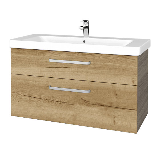Badezimmerschrank NEXT SZZ2 105  - D03 Cafe - Griffes T01 - D26 Ontario