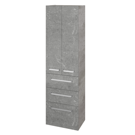 Hochschrank UNI SVD2Z3 50  - D01 Beton - Griffes T01 - D20 Galaxy