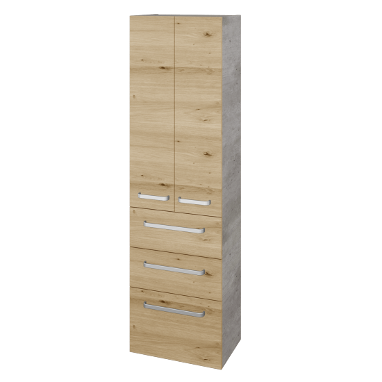 Hochschrank UNI SVD2Z3 50  - D01 Beton - Griffes T01 - D22 Caramel