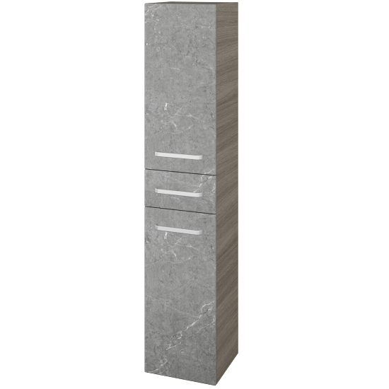 Hochschrank mit Wäschekorb UNI SVD2ZK 35  - D03 Cafe - Griffes T01 - D20 Galaxy - Links