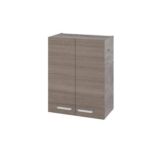 Hängeschrank UNI SYD2 60  - D01 Beton - Griffes T01 - D03 Cafe