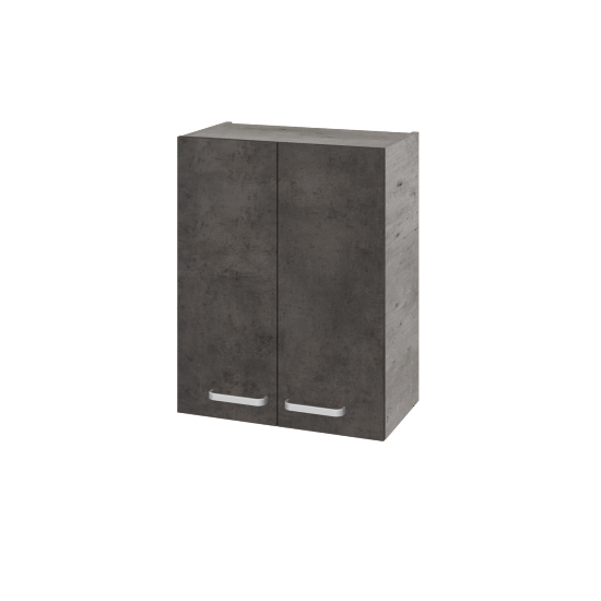 Hängeschrank UNI SYD2 60  - D01 Beton - Griffes T01 - D16 Dark Beton