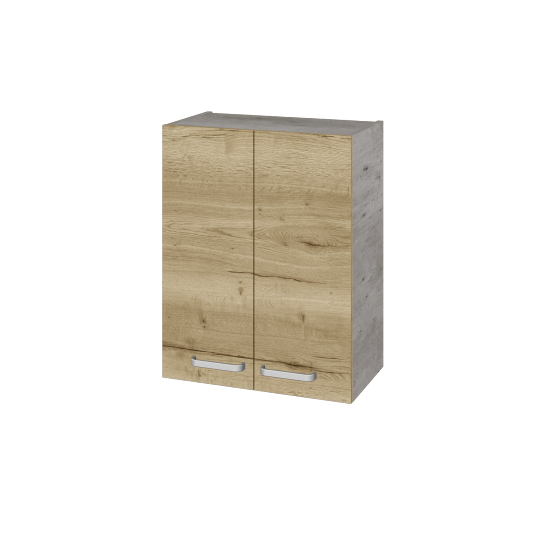 Hängeschrank UNI SYD2 60  - D01 Beton - Griffes T01 - D26 Ontario