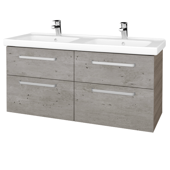 Badezimmerschrank NEXT SZZ4 125  - D03 Cafe - Griffes T01 - D01 Beton