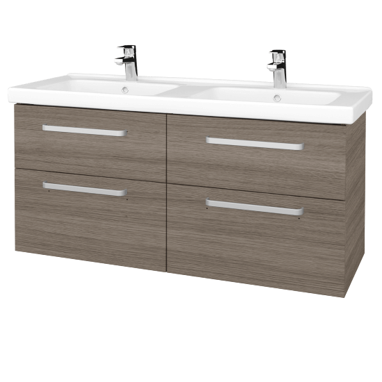 Badezimmerschrank NEXT SZZ4 125  - D03 Cafe - Griffes T01 - D03 Cafe