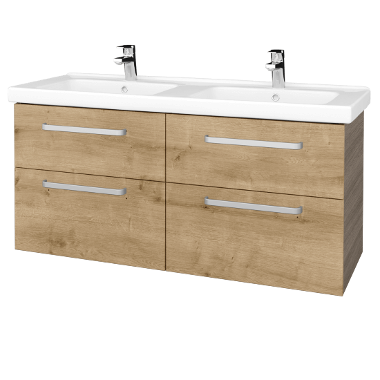 Badezimmerschrank NEXT SZZ4 125  - D03 Cafe - Griffes T01 - D09 Arlington