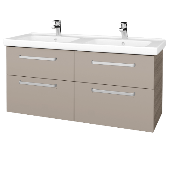 Badezimmerschrank NEXT SZZ4 125  - D03 Cafe - Griffes T01 - N07 Stone