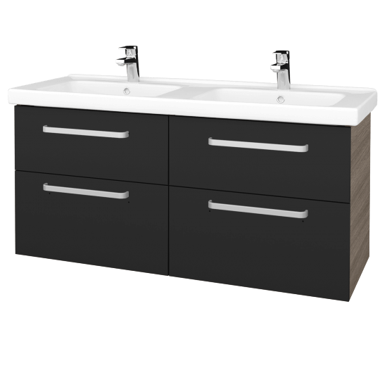 Badezimmerschrank NEXT SZZ4 125  - D03 Cafe - Griffes T01 - N03 Graphite