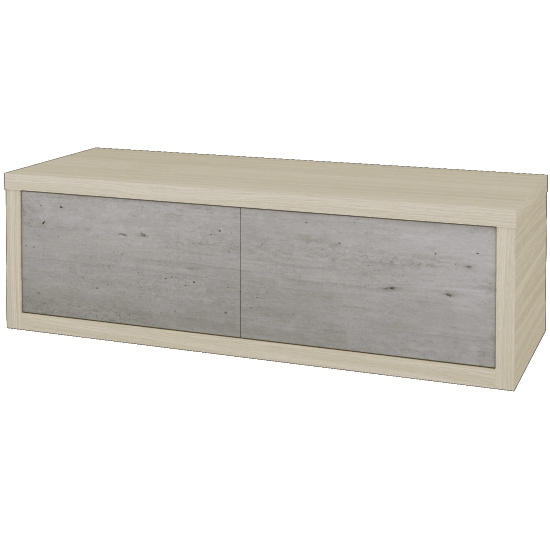 Waschtischunterschrank MOVE SZZ2 120 (ohne Waschtisch)  - D04 Eiche - D01 Beton - Links