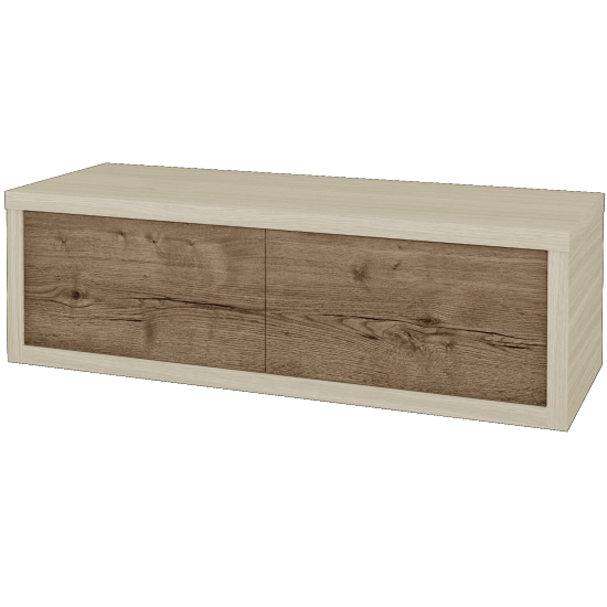 Waschtischunterschrank MOVE SZZ2 120 (ohne Waschtisch)  - D04 Eiche - D21 Tobacco - Links